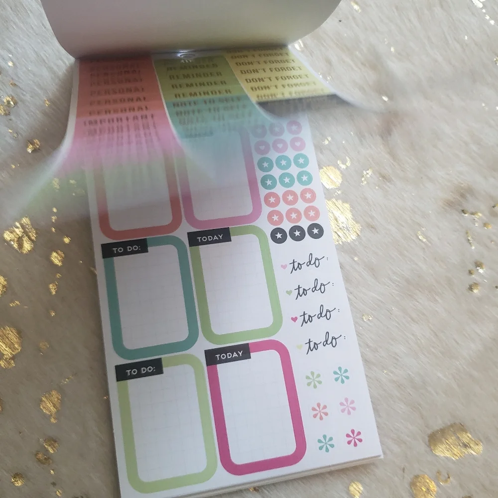 The Happy Planner 2 Pack Watercolor Sticker Sheet 1078